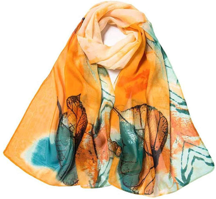 Floral Print Scarf / Spring Summer Scarf / Women Scarves / Infinity Scarves / Soft Chiffon Long Wrap Scarves / Gifts For Her