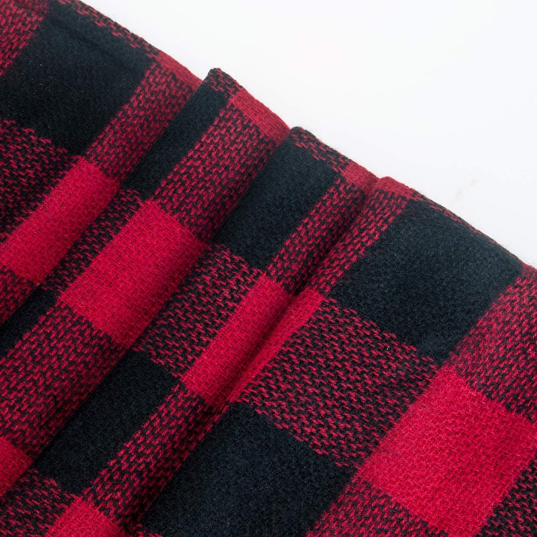 Black & Red Blanket Scarf, Plaid Shawl, Personalized Scarf, Monogram Scarf, Monogrammed Blanket Shawl, Bridesmaid Favors, Oversized Scarf