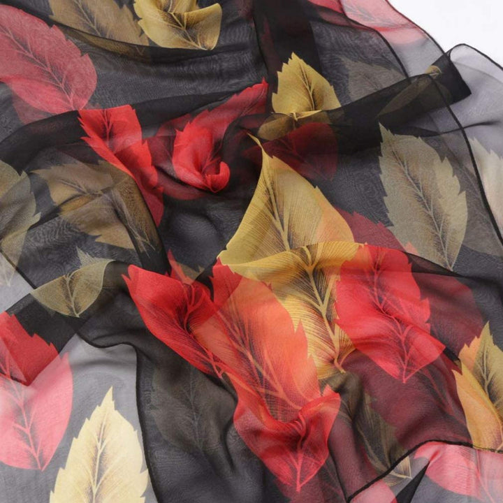 Leaves Print Scarf Women Scarves Personalized Scarf Soft Chiffon Long Wrap Scarf Shawl Summer Scarf Infinity Scarf Mothers Day Gift