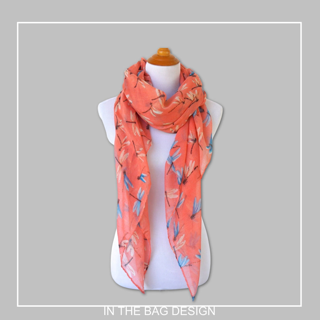 Peach Dragonfly Scarf Peach Scarf Women Spring Wrap Summer Scarf Large Scarf Personalized Gifts For Women Shawl Mothers Day Gift for Her