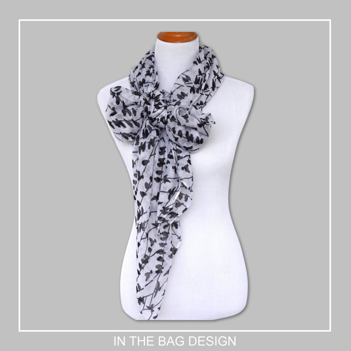 White Scarf Personalized Gifts For Women Spring Scarf Black White Scarf Women Mothers Day Gift Shawl Wrap Women's Scarves Mom Gift for Her