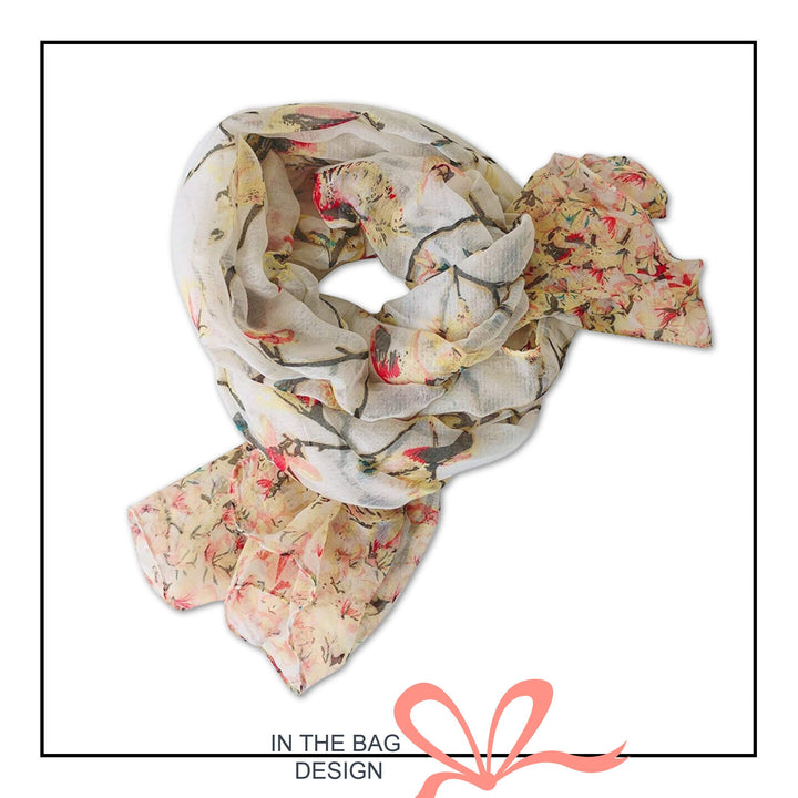 Ivory Shawl Mothers Day Gift Bird Scarf Summer Scarf Women Scarves Infinity Scarf Loop Personalized Gifts For Women Wrap Shawl Large Scarf