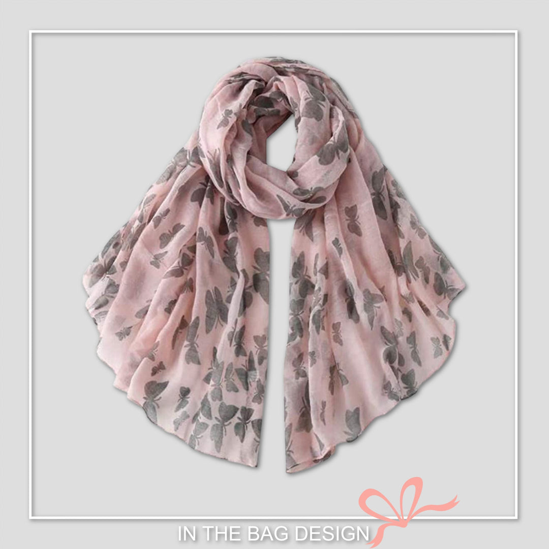 Blush Pink Scarf Butterfly Scarf Summer Shawl Wrap Large Infinity Scarf Personalized Gifts For Women Mothers Day Gift Birthday Gift for Her - In The Bag Design