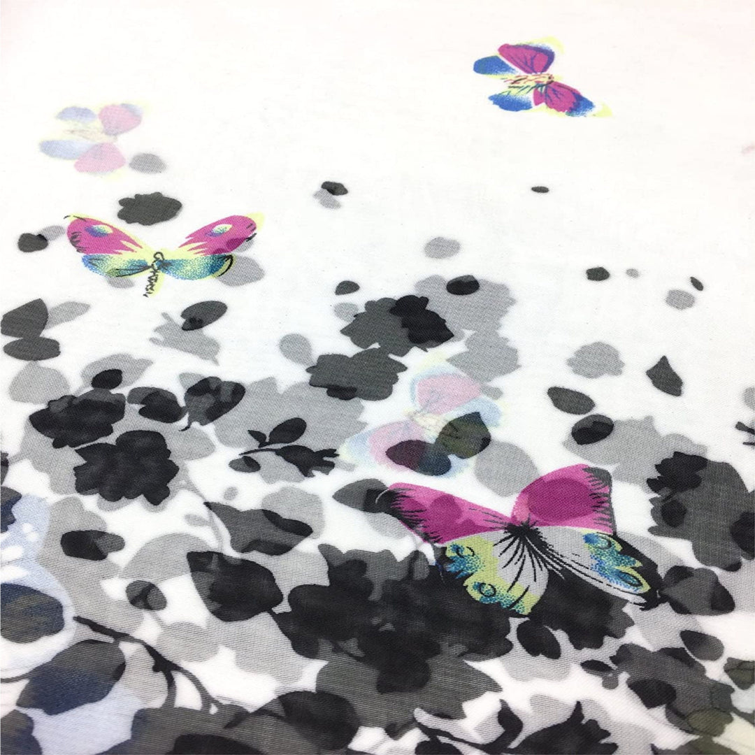 Black White Butterfly Scarf Silky Summer Scarf Women Infinity Scarves Personalized Gifts For Women Shawl Wrap Large Scarf Mothers Day Gift