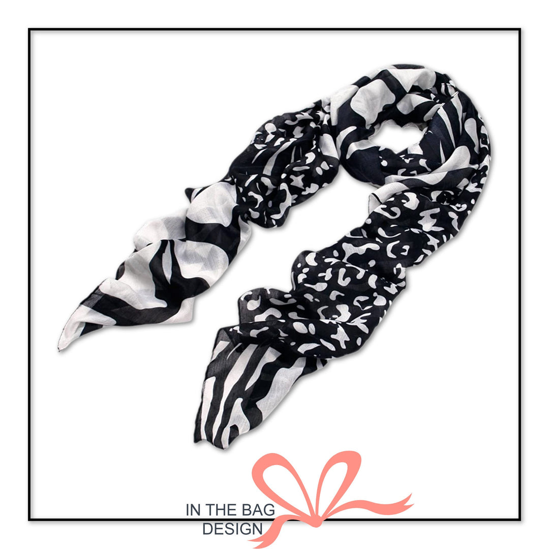 Black and White Scarf Women Scarves Infinity Loop Personalized Gifts For Women Shawl Wrap Large Scarf Cover Up Soft Scarf Mothers Day Gift