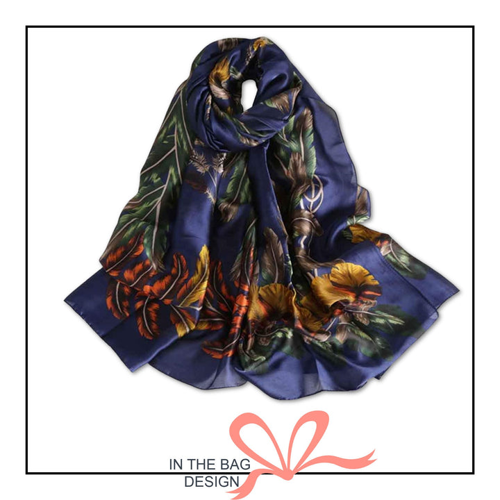 Feathers Scarf Silk Scarf Women Shawl Wrap Infinity Scarf Women Scarves Summer Scarf Personalized Gifts For Her Mothers Day Gift Mom Gift - In The Bag Design