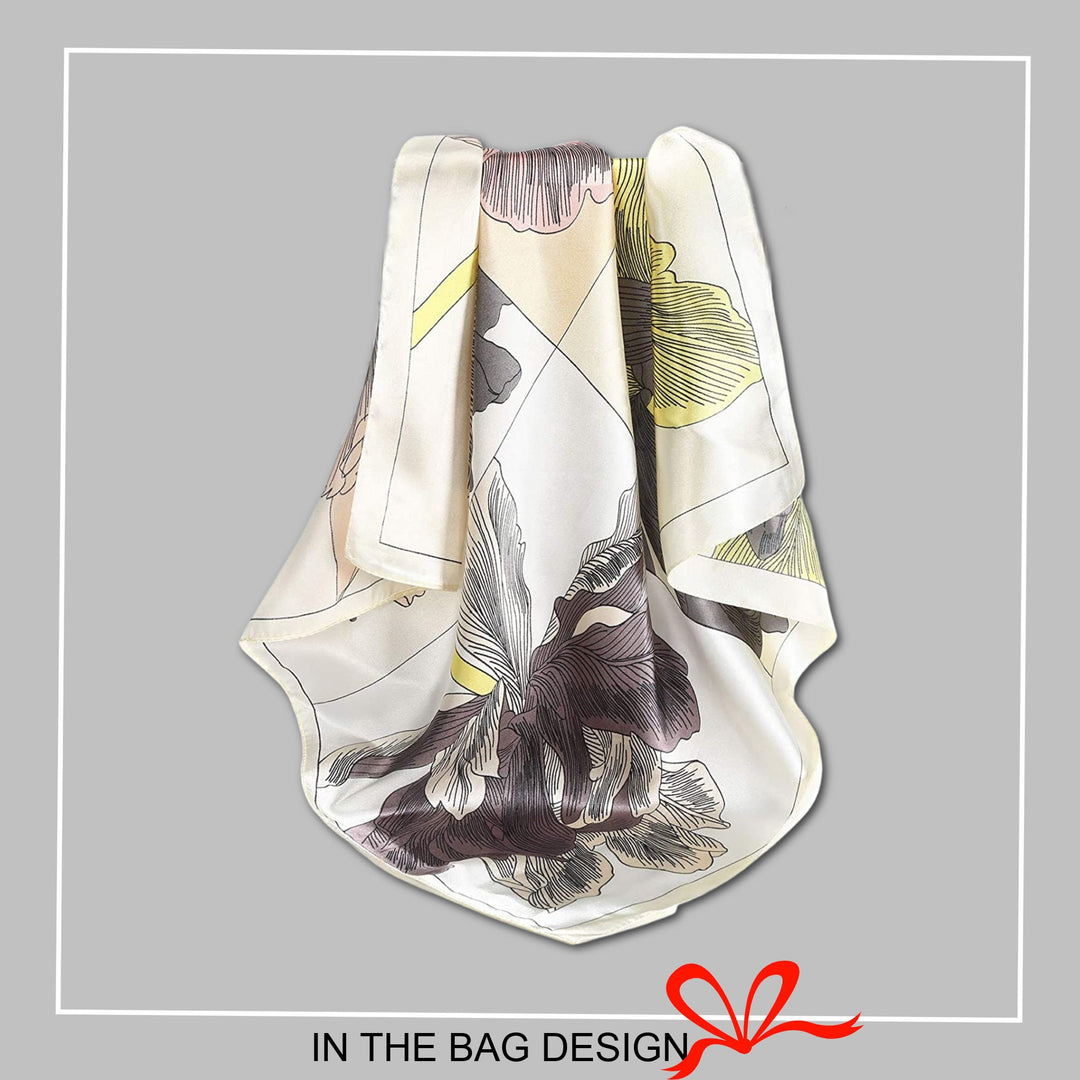 Floral Silk Bandana Silk Head Scarf Bandana Silk Hair Wrap Silk Scarf Woman Personalized Scarf Silk Hair Scarf Personalized Silk Hair Scarf - In The Bag Design