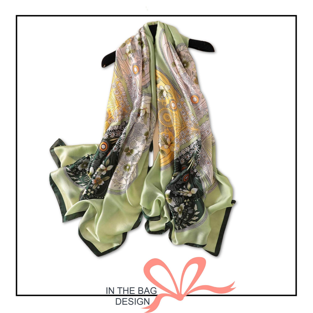 Green Silk Scarf Women Silk Shawl Personalized Scarf Infinity Scarf Women Scarves Summer Scarf Mothers Day Gifts For Her Mom Gift