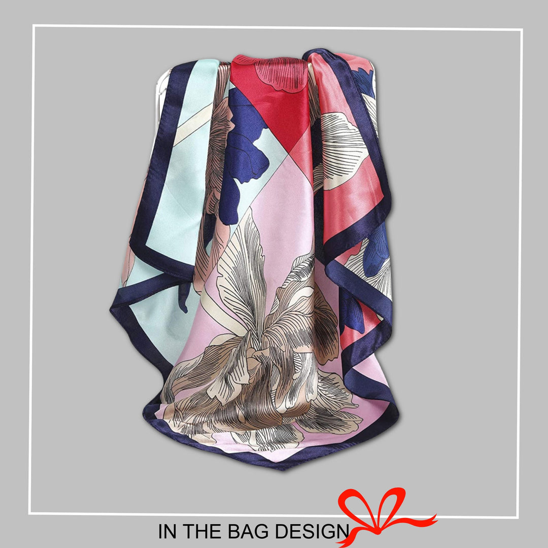 Floral Silk Bandana Silk Head Scarf Bandana Silk Hair Wrap Silk Scarf Woman Personalized Scarf Silk Hair Scarf Personalized Silk Hair Scarf - In The Bag Design