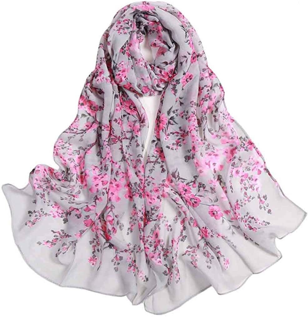 Floral Print Soft Scarf Women Scarves Infinity Scarf Loop Soft Chiffon Long Wrap Scarf Shawl Personalized Scarf Mothers Day Gift For Her - In The Bag Design