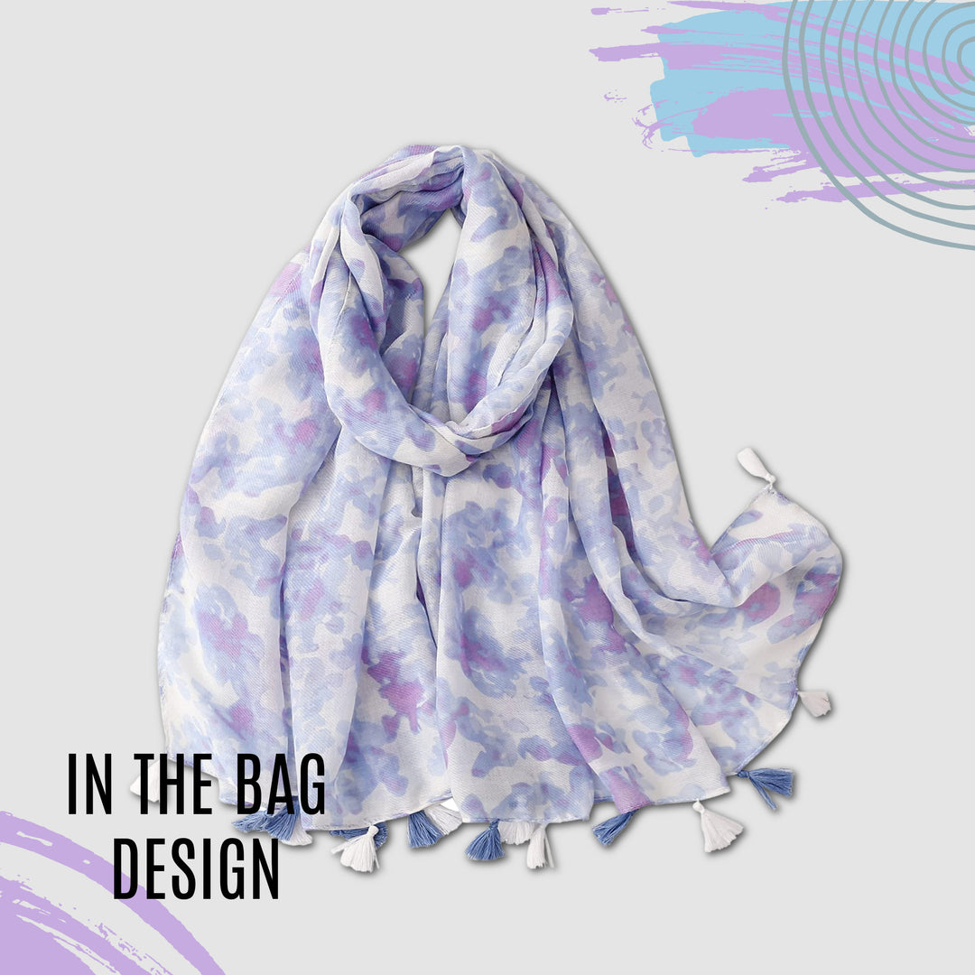 Lilac Purple Summer Scarf Personalized Gift Scarves Wrap Shawl Soft Women Scarf Gift Mothers Day Gift for Her Lightweight Soft Long Scarf - In The Bag Design