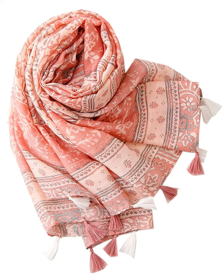 Blush Pink Scarf Coral Summer Personalized Gift Scarves Wrap Shawl Soft Women Lightweight Soft Long Scarf Loop Mothers Day Gift for Her