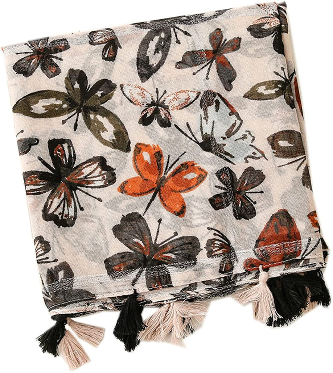 Butterflies Scarf Summer Personalized Gift for Her Scarves Wrap Shawl Soft Women Lightweight Soft Long Scarf Loop Mothers Day Gift