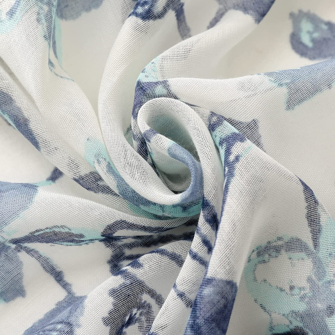 Butterfly Print Summer Scarf Blue and White Personalized Gift Wrap Shawl Soft Women Scarves  Lightweight Soft Long Scarf Mothers Day Gift - In The Bag Design