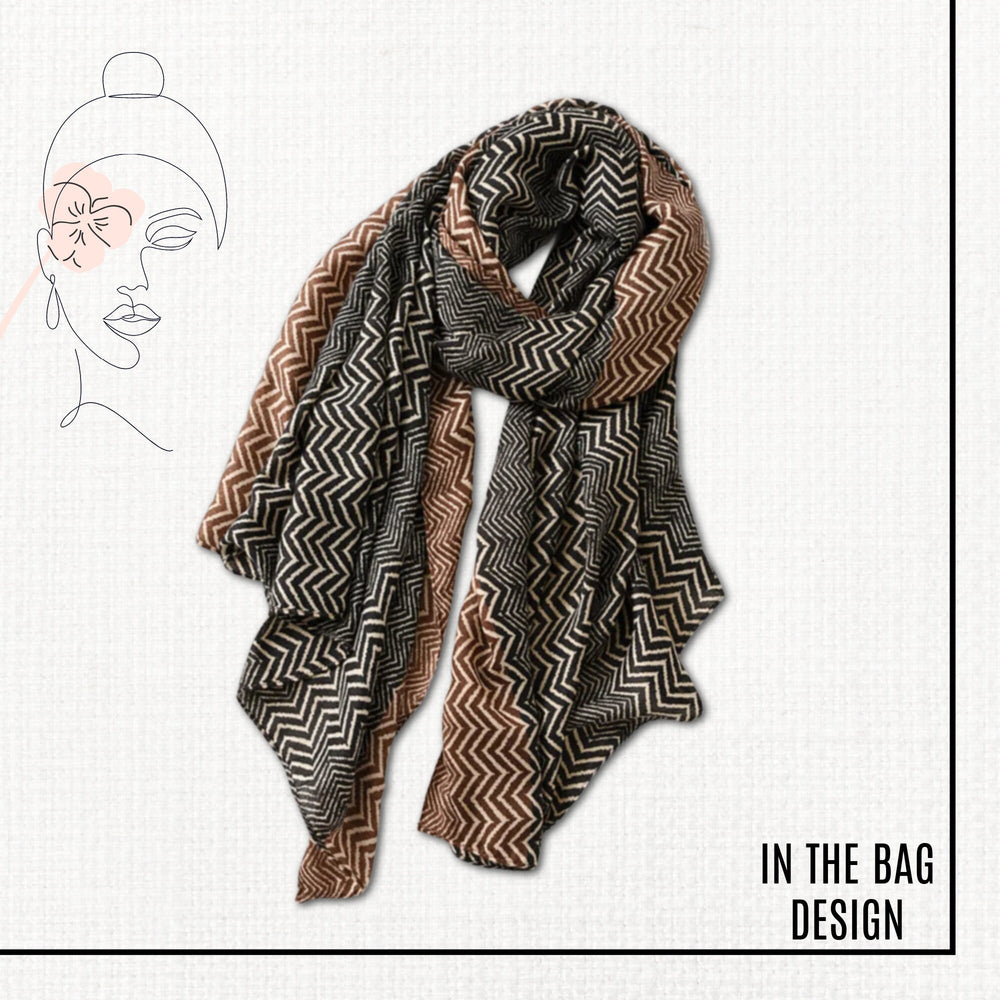 Brown Large Scarf Shawl Wrap Women's Scarf Personalized Gifts For Women Infinity Scarf Loop Personalized Scarf Mothers Day Gift for Her - In The Bag Design