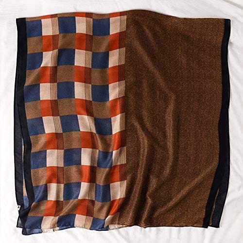 Brown Plaid Scarf Women Shawl Wrap Large Scarf Women's Scarf Infinity Scarf Mothers Day Gift Personalized Gifts For Women Beige Copper Scarf - In The Bag Design