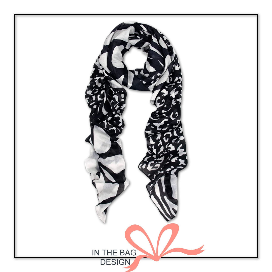 Black and White Scarf Women Scarves Infinity Loop Personalized Gifts For Women Shawl Wrap Large Scarf Cover Up Soft Scarf Mothers Day Gift