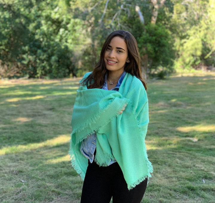 Mint Blanket Scarf / Personalized Wedding Blanket Favors / Blanket Scarf / Plain Scarf / Winter Scarf / Oversized Scarf / Bridesmaids Gifts