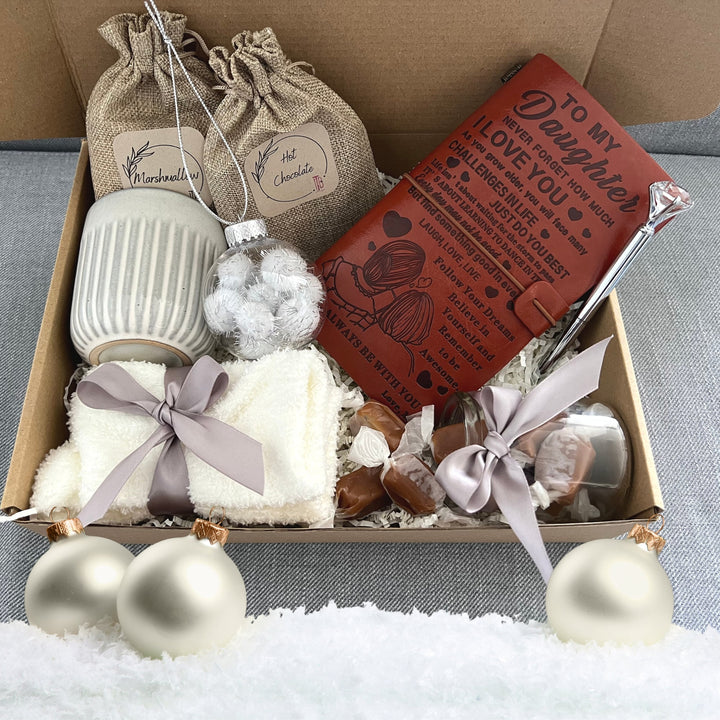 Gift Box for Daughters Christmas Gift Box for Niece Happy Birthday Gift Box Gift Box for Women Gift Basket for Women Snowy Gift Basket