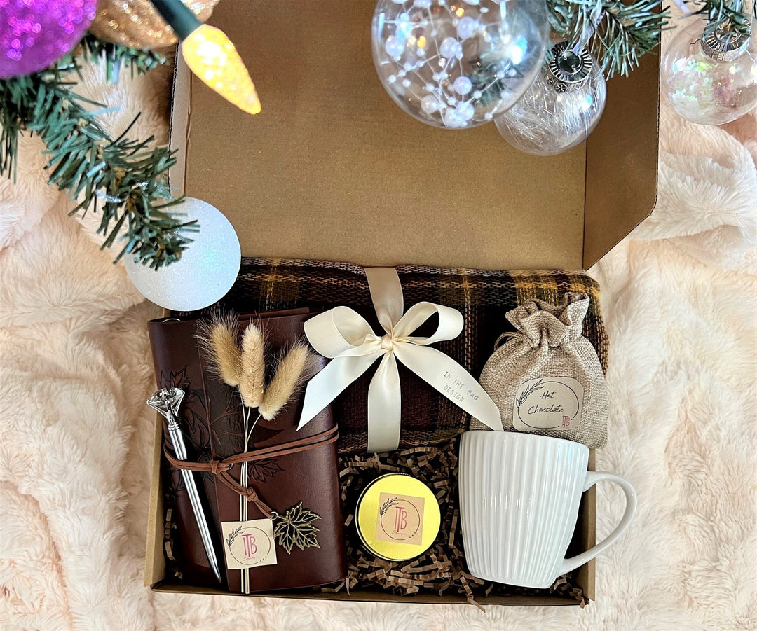 Gift Box for Women Christmas Happy Birthday Gift Box Friendship Gift Care Package Cozy Gift Basket Boxed Gifts Self Care Gift Box - In The Bag Design