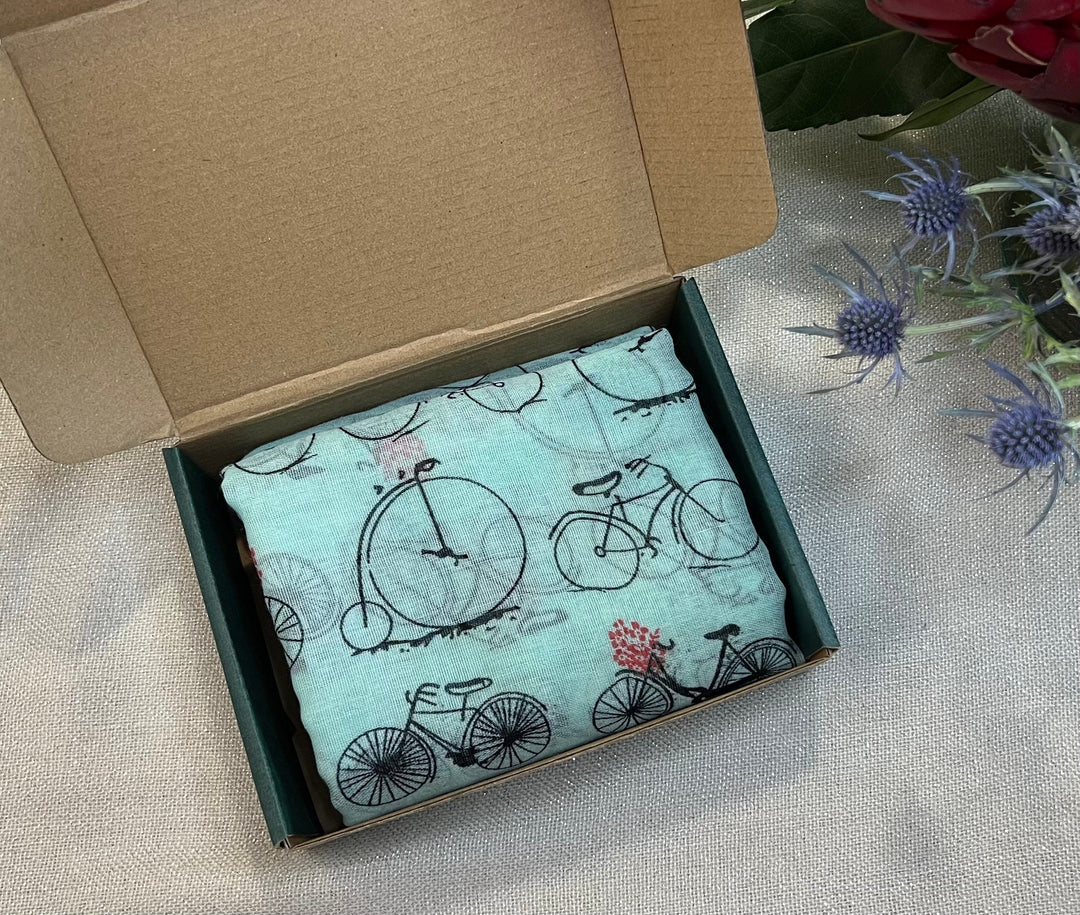 Mint Bicycle Scarf Cycling Accessories Shawl Infinity Scarf Box Personalized Gift Summer Scarf Wrap Birthday Gift for Her Mothers Day Gift
