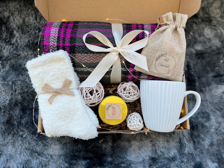 Gift Box for Women Happy Birthday Gift Box Friendship Gift for Women Hygge Gift Thank You Gift Personalized Gift for Her Cozy Basket for Her - In The Bag Design