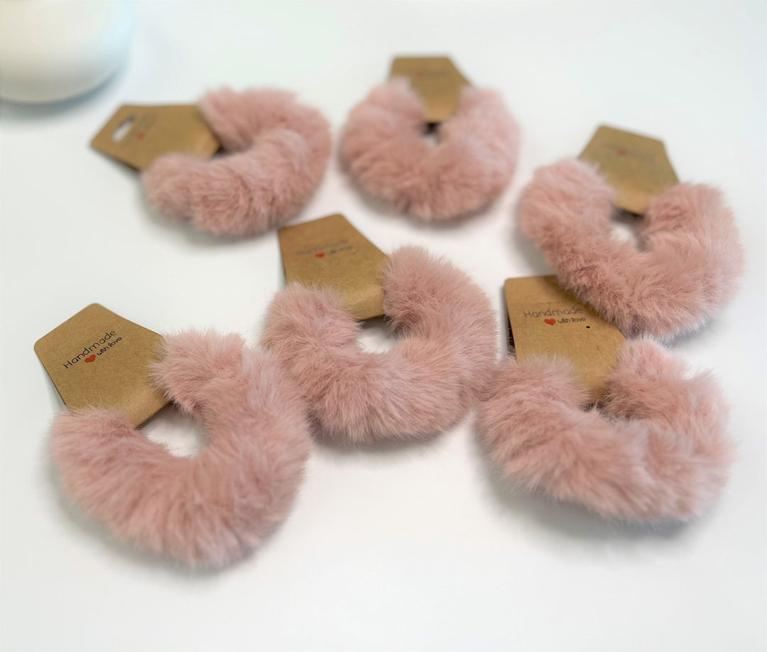 Bridesmaid Scrunchies Fuzzy Soft Bow Perfect Bridesmaid Gift Boxes Birthday Box Gift for Her Bachelorette Party Favors Best Friend Cozy Gift - In The Bag Design