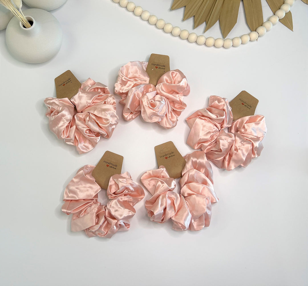 Bridesmaid Large Satin Scrunchies Perfect Bridesmaid Gift Boxes Birthday Box Silk Satin Soft Hair Scrunchies Bachelorette Party Favor - In The Bag Design