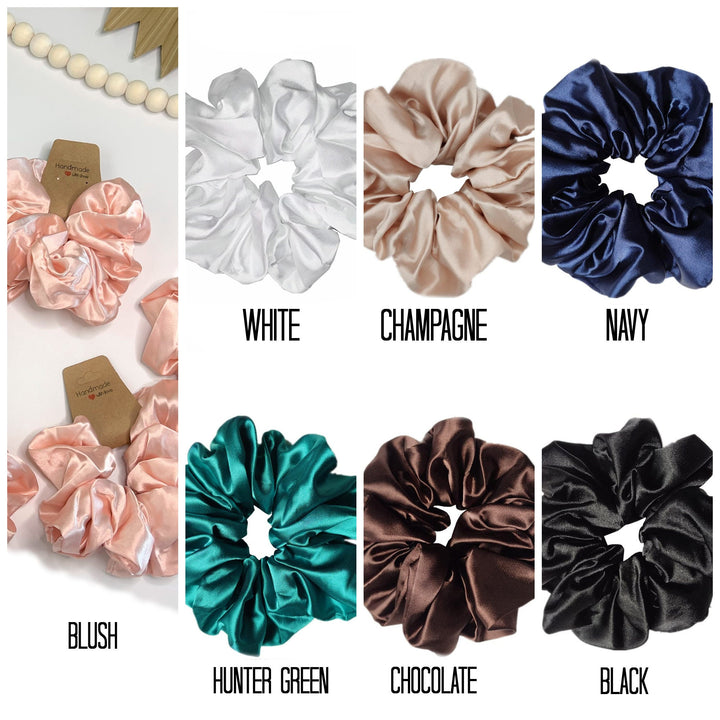 Bridesmaid Large Satin Scrunchies Perfect Bridesmaid Gift Boxes Birthday Box Silk Satin Soft Hair Scrunchies Bachelorette Party Favor - In The Bag Design