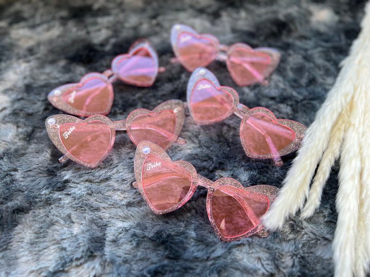 Heart Sunglasses Tribe Sunglasses Bachelorette Party Sunglasses Beach Bachelorette Party Favors Bridal Shower Favors Pink Sunglasses