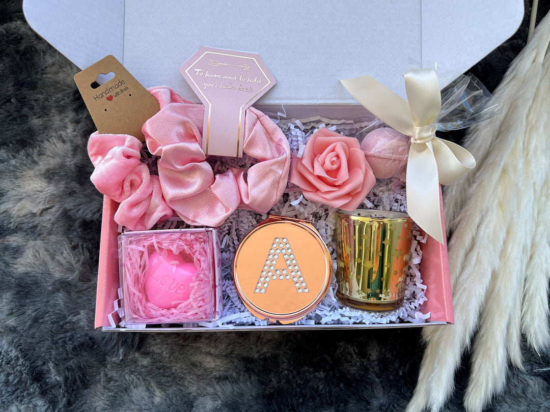 Spa Personalized Bridesmaid Proposal Box Will You Be My Bridesmaid Box Set Asking Bridesmaid Gift Box Set Personalized Gift Blush Set - In The Bag Design