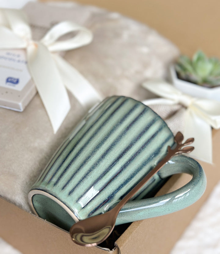 Self Care Gift Box, Care Package for Her, Succulent Gift Basket, Thinking of You Gift Idea, Sympathy Gift Basket, Hygge Gift for Mom - In The Bag Design