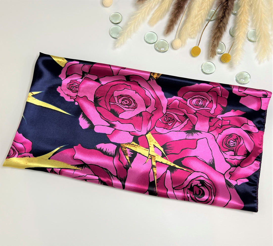 Purple Head Scarf Large Satin Scarf Silky Ponytail Scarf Woman Silk Scarf Hair Scarf Personalized Gifts for Women Mothers Day Gift for Her