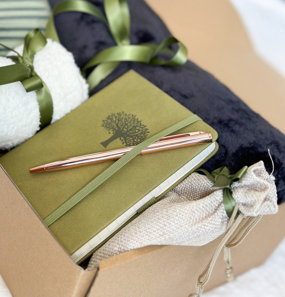 Hygge Gift Box with Blanket, Thank you Gift for Friend, Thank You Gift Box, Thank you Gift Mentor, Teacher Gift Box, Coworker Gift Basket - In The Bag Design