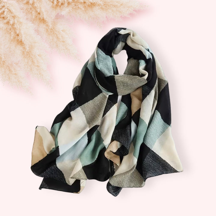 Blue Black Ivory Scarf Women Shawl Wrap Large Scarf Personalized Gifts For Women Infinity Scarf Loop Personalized Scarf Mothers Day Gift - In The Bag Design