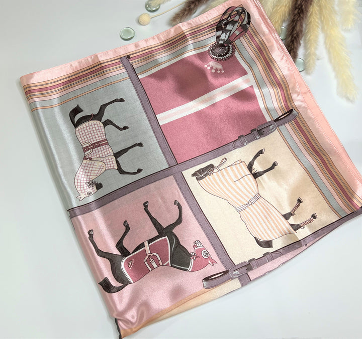 Purple Vintage Silk Scarf Blush Pink Silk Large Square Scarf Head Scarf Silk Scarf for Hair Silk Woman Silk Scarf Mothers Day Gift for Women