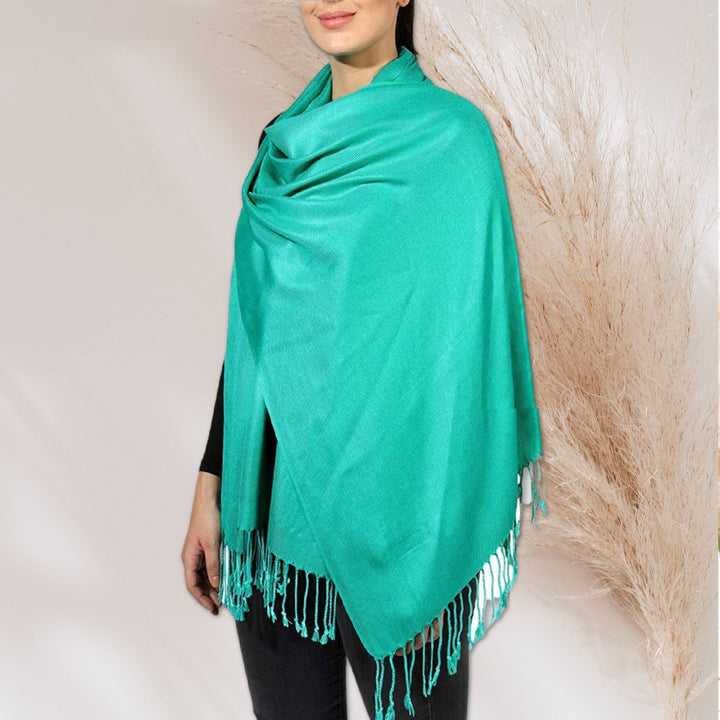 Light Green Pashmina Shawl Personalized Gift Monogrammed Pashmina Scarf Bridesmaids Gift Pashmina Wrap Mothers Day Gift for Her Women Scarf