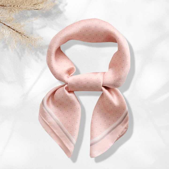 Blush Pink Square Scarves Silky Ponytail Scarf Silk Head Neck Scarf Hair Bun Scarf Handkerchief Scarf Personalized Scarf Blush Silk Scarf