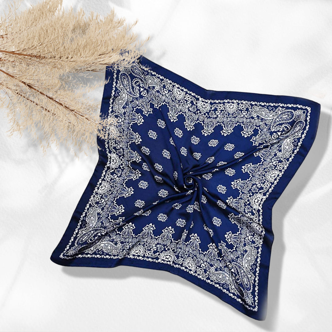Silk Hair Bandana, Silky Ponytail Scarf, Silk Head Neck Scarf, Hair Bun Scarf, Neckerchief Women, Personalized Gifts, Scarf Silk Bandana - In The Bag Design
