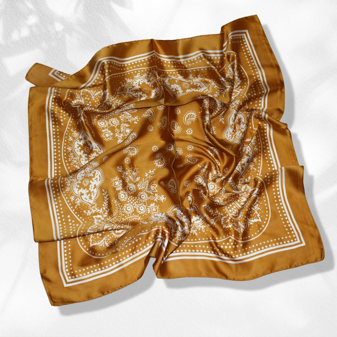 Silk Bandana Neckerchief Silk Bandana Customizable Head Scarf Silk Hair Bandana Personalized Scarf Mothers Day Gift Monogram Neckerchief - In The Bag Design