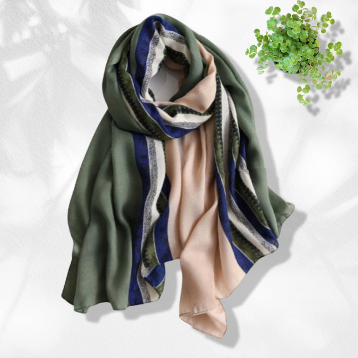 Olive Green Scarf Beige Scarf Women Scarf Cotton Scarves Bohemian Scarf Shawl Women's Scarf Mothers Day Gift For Her - In The Bag Design