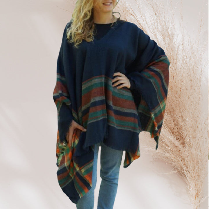 Plaid Poncho Shawl Plaid Blanket Scarf Tartan Plaid Winter Poncho Women Personalized Poncho Monogrammed Poncho Scarf Women Handmade - In The Bag Design