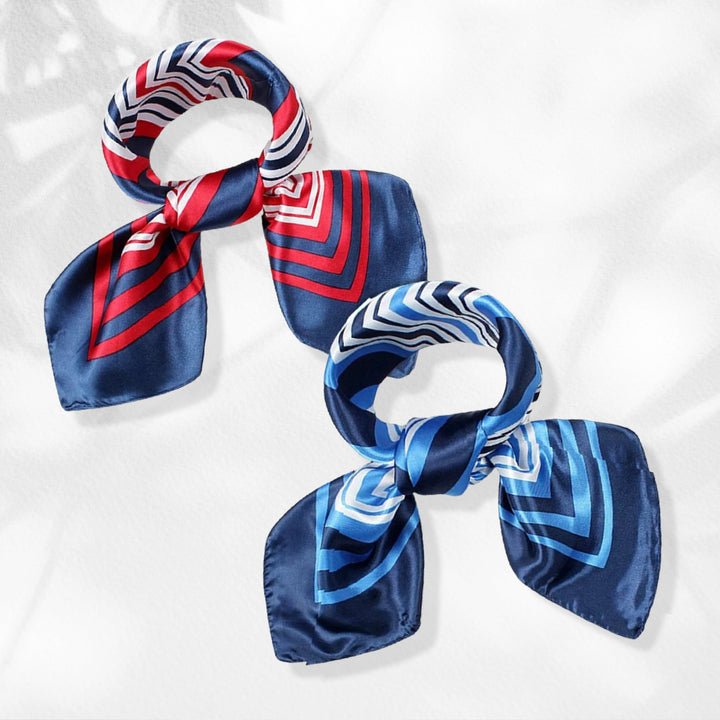 Blue Silk Scarf Neckerchief Silk Scarf for Hair Red Silk Hair Scarf Silk Bandana Silk Head Scarf Blue Navy Square Neck Silk Scarves