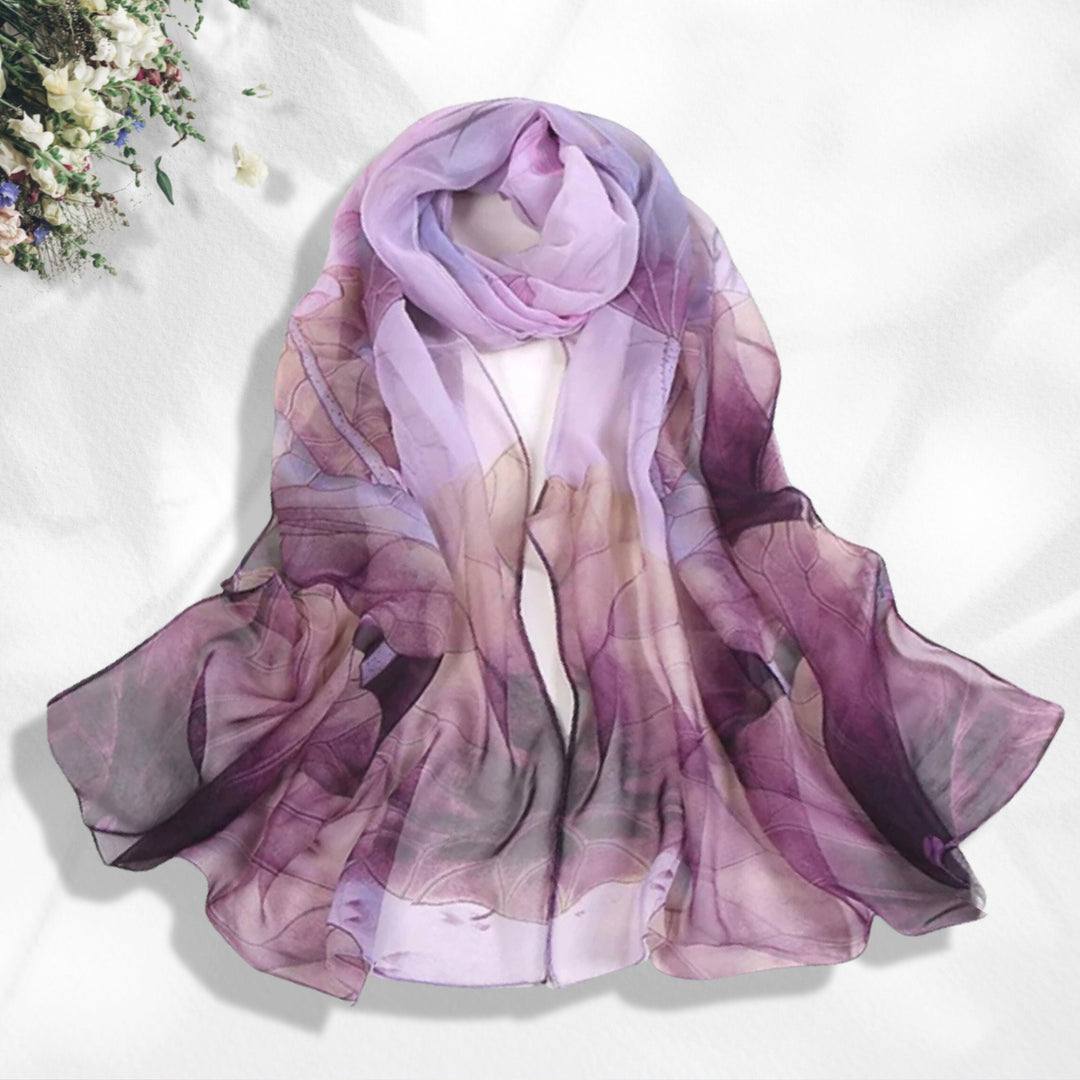 Purple Summer Scarf Silky Women Scarves Infinity Scarf Loop Gifts For Her Personalized Scarf Shawl Soft Chiffon Long Wrap Mothers Day Gift - In The Bag Design