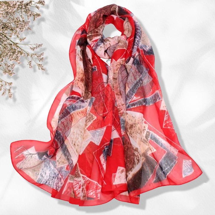 Red Silky Scarf Soft Chiffon Long Wrap Scarf Shawl Personalized Scarf Women Scarves Infinity Scarf Mothers Day Gift for Her