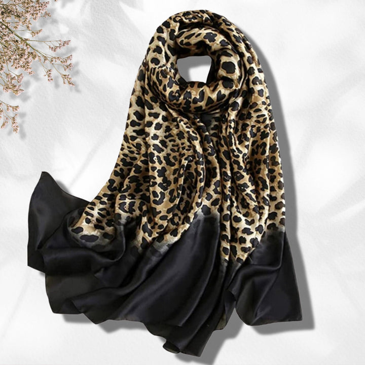 Black Silk Scarf Leopard Women Scarf Shawl Personalized Gift Infinity Scarf Women Scarves Summer Scarf Mothers Day Gift For Her Mom Gift