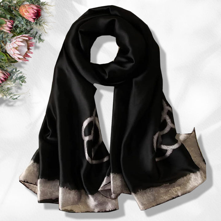 Black Silk Scarf Woman Silk Shawl Infinity Scarf Women Scarves Summer Scarf Personalized Gifts For Her Mothers Day Gift for Friend Gift