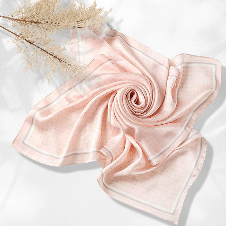 Blush Pink Square Scarves Silky Ponytail Scarf Silk Head Neck Scarf Hair Bun Scarf Handkerchief Scarf Personalized Scarf Blush Silk Scarf