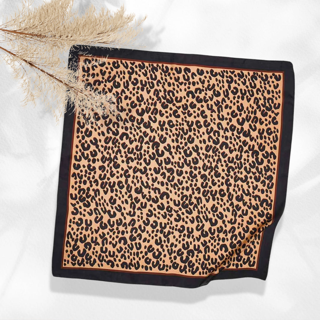 Animal Print Silk Bandana Leopard Scarf Silk Head Scarf Women Neckerchief Silk Personalized Gifts Hair Scarf Mothers Day Gifts for Her