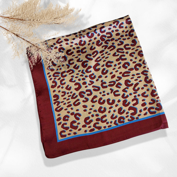 Animal Print Silk Bandana Leopard Scarf Silk Head Scarf Women Neckerchief Silk Personalized Gifts Hair Scarf Mothers Day Gifts for Her